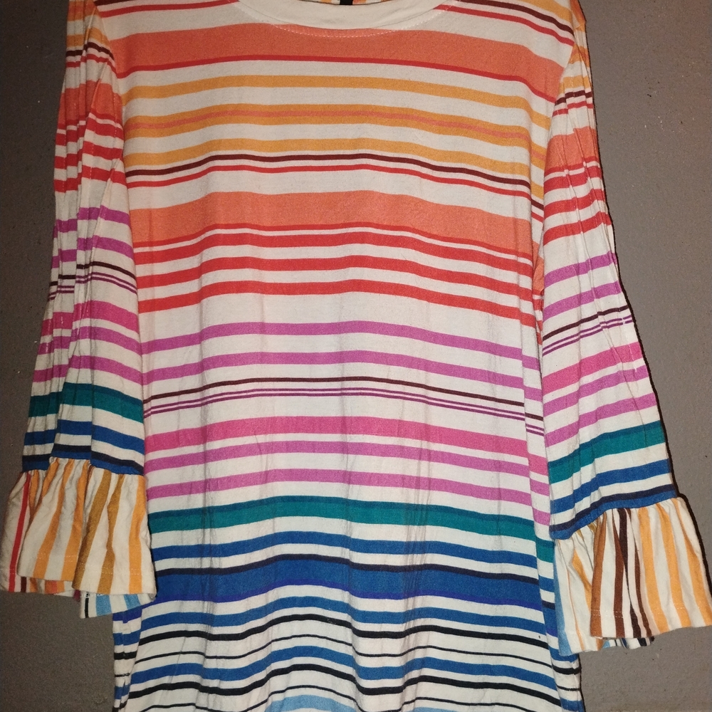 Colorful Striped Long Sleeve Top